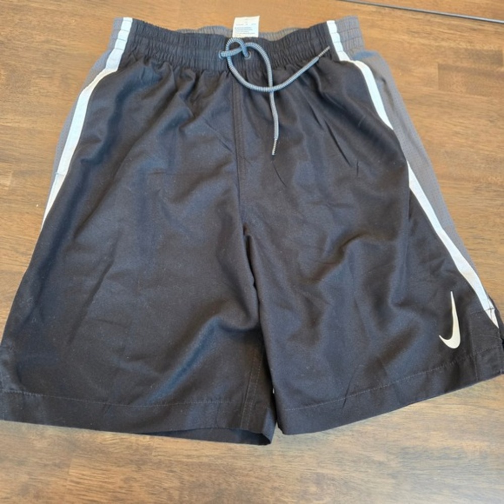 Nike Mens Black Grey Panel Swim Shorts Small‎